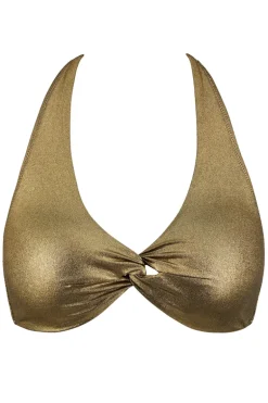 Bad/beach dames bikini top goud