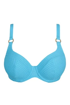 Bad/beach dames bikini top blauw