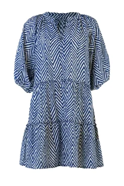 Bad/beach dames jurkje strand blauw