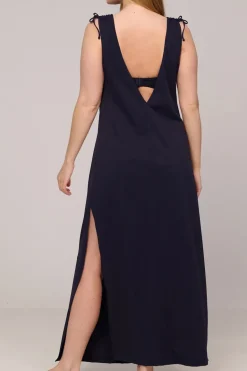Bad/beach dames jurkje strand blauw