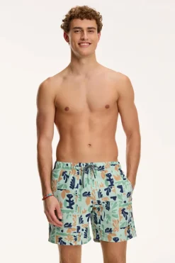 Bad/beach heren zwemshort groen