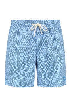 Bad/beach heren zwemshort blauw