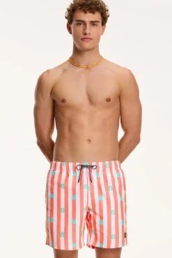 Bad/beach heren zwemshort oranje