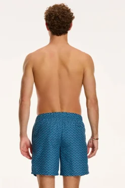 Bad/beach heren zwemshort blauw