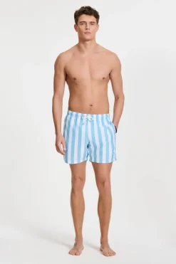 Bad/beach heren zwemshort blauw