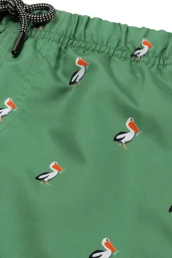 Bad/beach jongens zwemshort groen