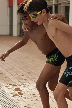 Bad/beach jongens zwemslip mid zwart