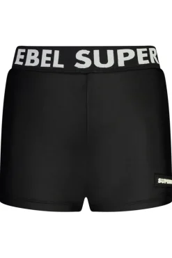 Bad/beach jongens zwemslip mid zwart