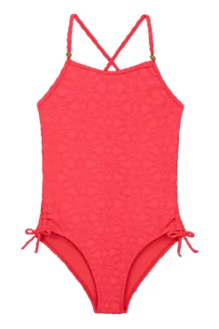 Bad/beach meisjes badpak mode rood