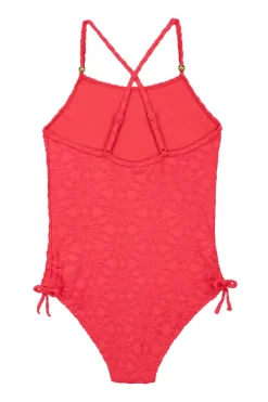 Bad/beach meisjes badpak mode rood