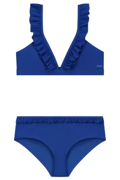 Bad/beach meisjes bikini blauw