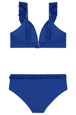 Bad/beach meisjes bikini blauw