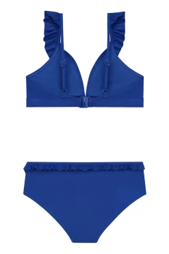 Bad/beach meisjes bikini blauw