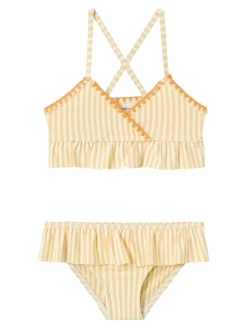 Bad/beach meisjes bikini geel