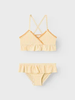 Bad/beach meisjes bikini geel