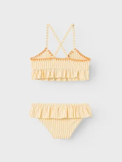 Bad/beach meisjes bikini geel