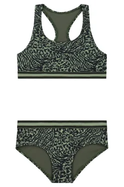 Bad/beach meisjes bikini groen