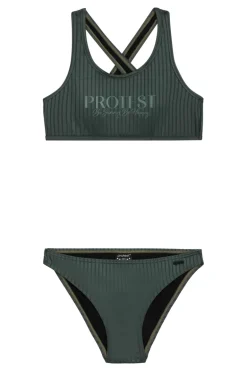 Bad/beach meisjes bikini groen
