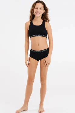Bad/beach meisjes bikini zwart