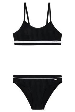 Bad/beach meisjes bikini zwart