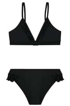 Bad/beach meisjes bikini zwart
