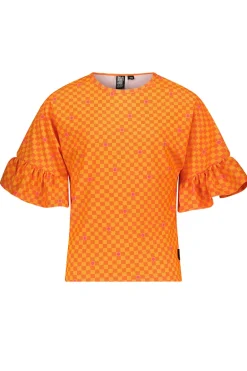 Bad/beach meisjes top oranje