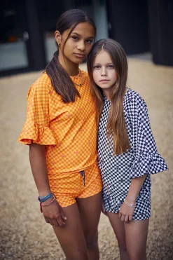 Bad/beach meisjes top oranje