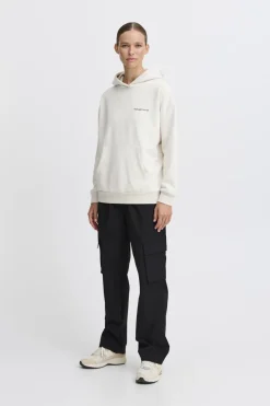 Casual dames hoodie ecru