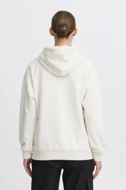 Casual dames hoodie ecru