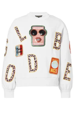 Casual dames sweater wit
