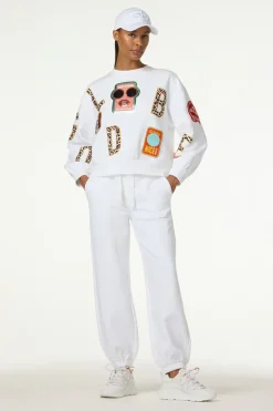 Casual dames sweater wit