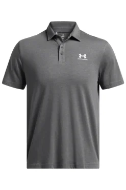 Casual heren polo km grijs