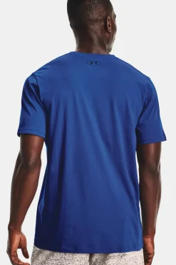 Casual heren t-shirt km blauw