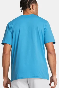 Casual heren t-shirt km blauw