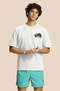 Casual heren t-shirt km wit
