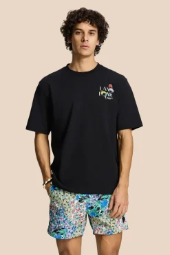 Casual heren t-shirt km zwart
