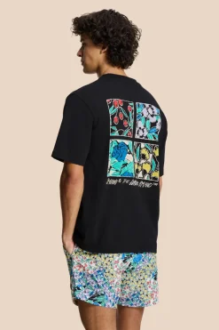Casual heren t-shirt km zwart