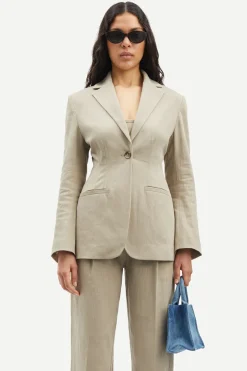 Dames blazer bruin