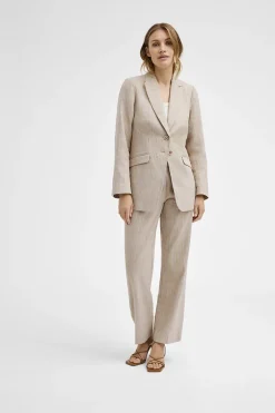Dames blazer bruin