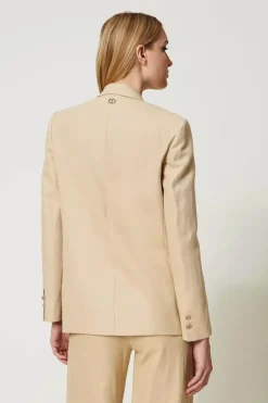 Dames blazer bruin