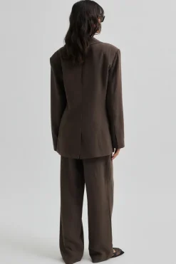 Dames blazer bruin