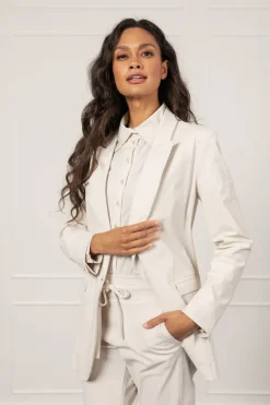 Dames blazer ecru