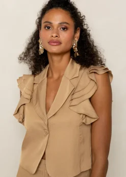 Dames blazer ecru