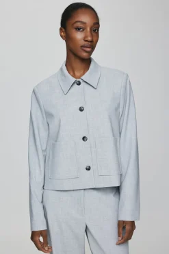 Dames blazer grijs