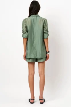 Dames blazer groen