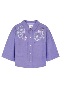 Dames blazer paars