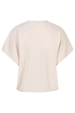 Dames blouse korte mouw bruin