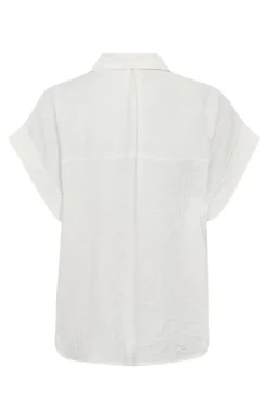 Dames blouse korte mouw ecru