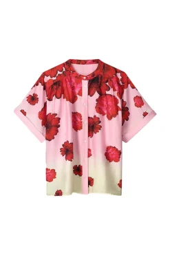 Dames blouse korte mouw ecru