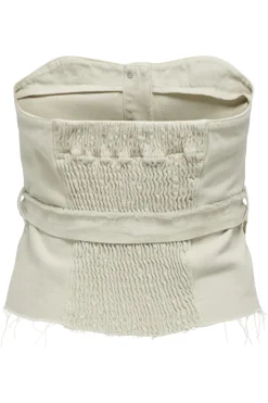 Dames blouse korte mouw ecru